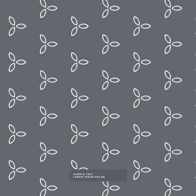 Kostenlose Vektor grau einfache blumenmuster hintergrund