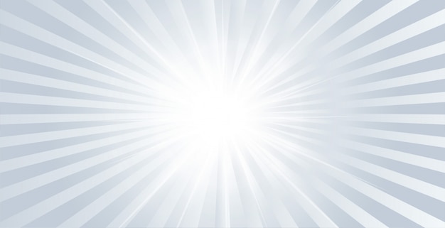 Grau leuchtendes glänzendes Banner mit herausplatzenden Strahlen