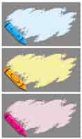 Kostenloser Vektor grenzschablone mit kreidefarben