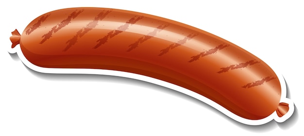 Grillwurst im Cartoon-Stil