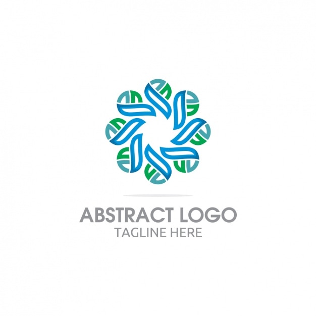 Grün und Blau abstrakten Logo