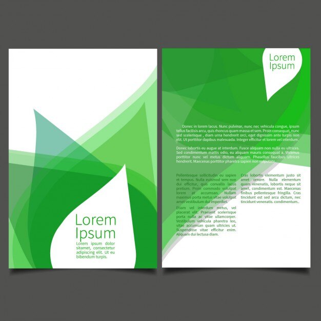 Grüne Broschüre Design