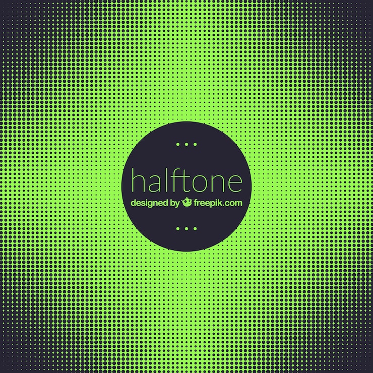 Kostenlose Vektor grüne halbton-hintergrund