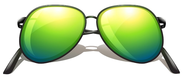 Kostenloser Vektor grüne sonnenbrille