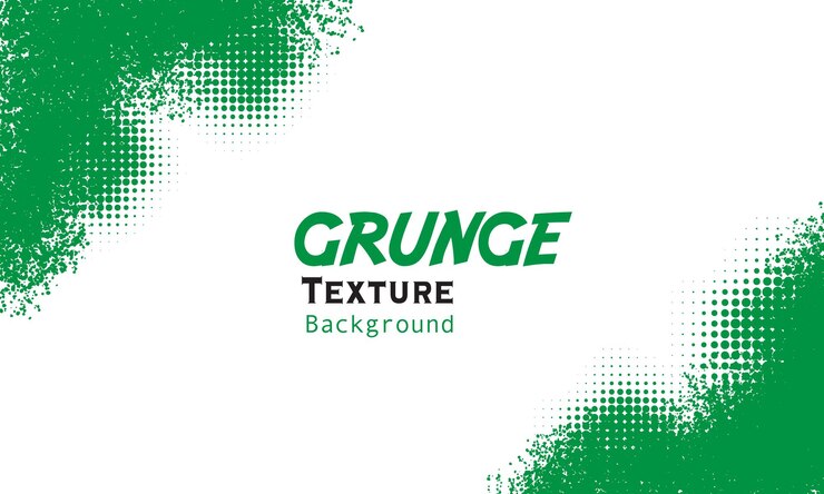 Kostenlose Vektor grüner grunge-rahmen mit halbton-hintergrund