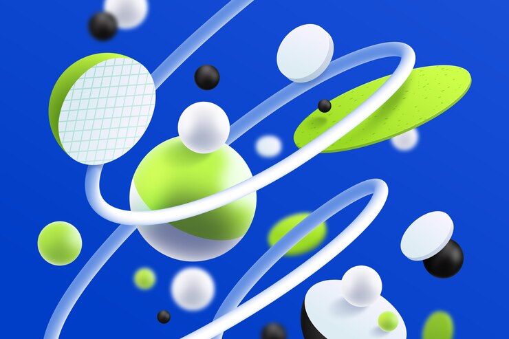 Kostenlose Vektor grüner und weißer futuristischer 3d hintergrund