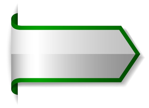 Grünes Fahnendesign auf weißem Hintergrund