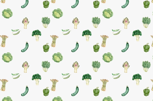 Grünes Gemüse Muster Vektor