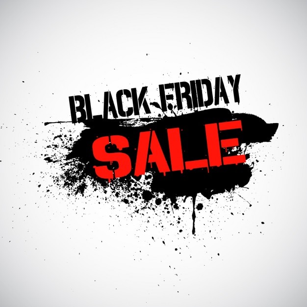 Kostenloser Vektor grunge hintergrund für black friday verkauf