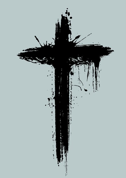 Grunge-Stil religiöser Kreuz-Design-Hintergrund