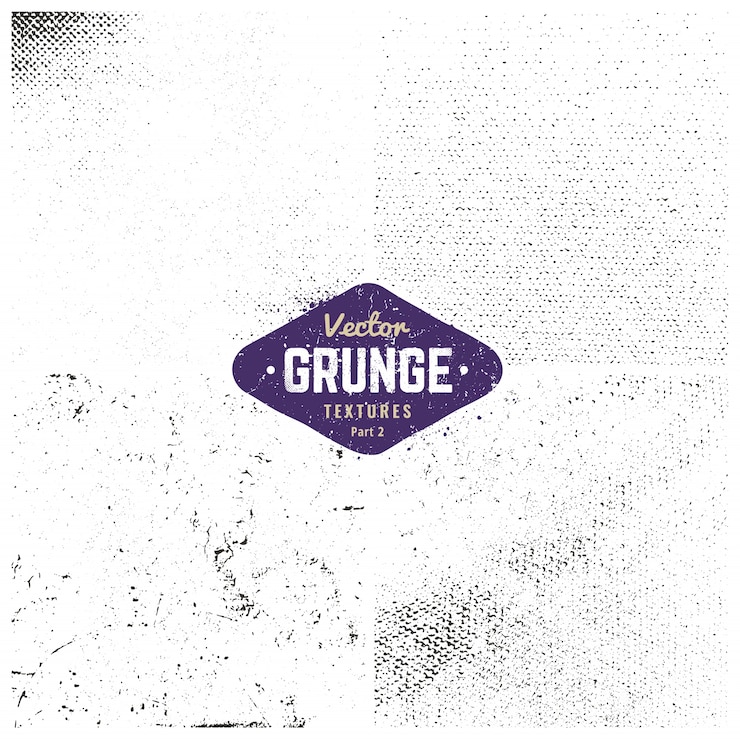 Kostenlose Vektor grunge texturen set
