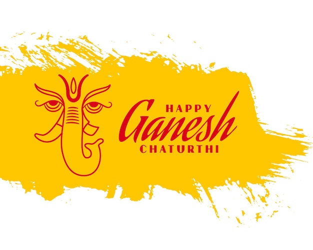 Grungy stil indisches festival ganesh chaturthi feier banner