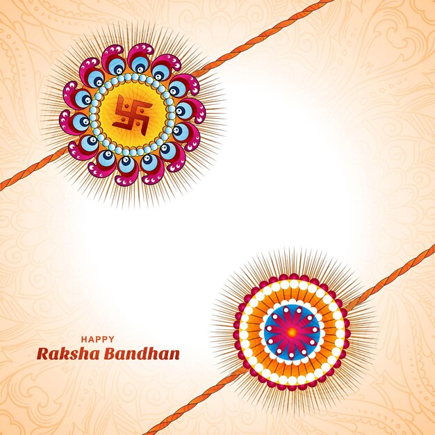 Grußkartendesign mit Raksha-Bandhan-Feier-Hintergrund