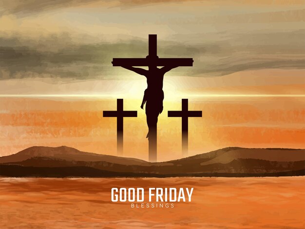 gute freitagsszene mit jesus christus kreuz beleuchteter hintergrund