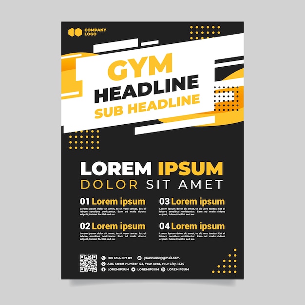 Gym sport flyer vorlage