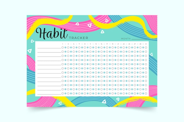 Habit tracker vorlage