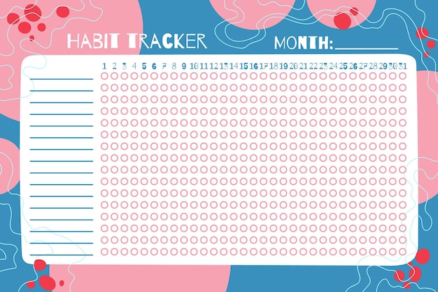 Habit Tracker Vorlage