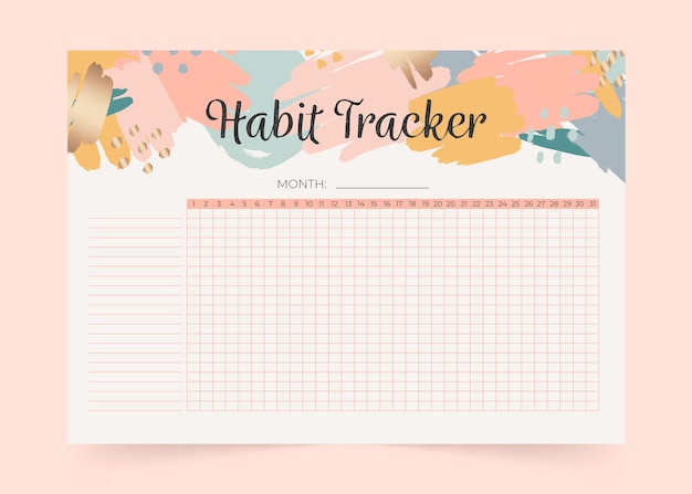 Habit tracker vorlage