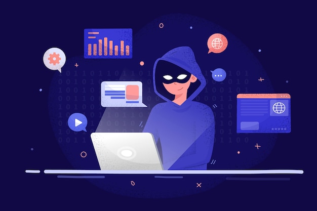 Hacker-Aktivität dargestellt