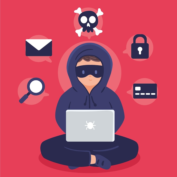 Kostenlose Vektor hacker-aktivitätskonzept