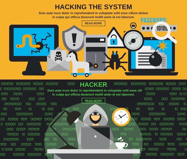 Hacker-banner-set