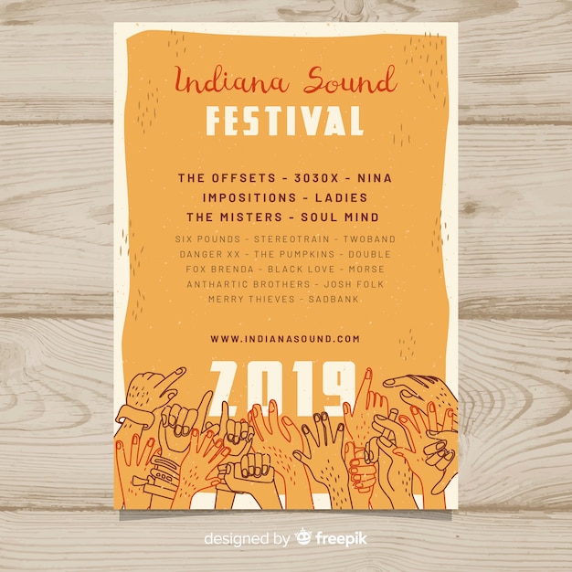 Hände musik festival poster