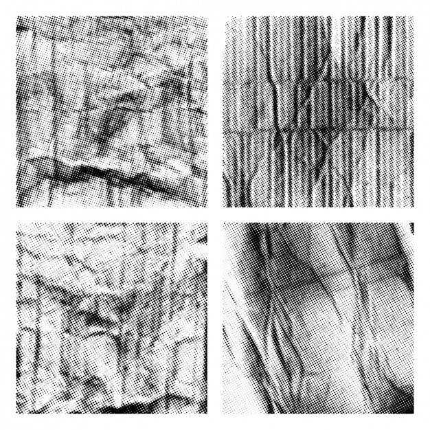 Kostenloser Vektor halbton-texturen sammlung