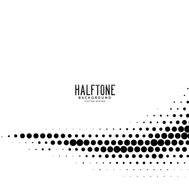 Kostenloser Vektor halbtonhintergrund der minimalen wellenförmigen punkte