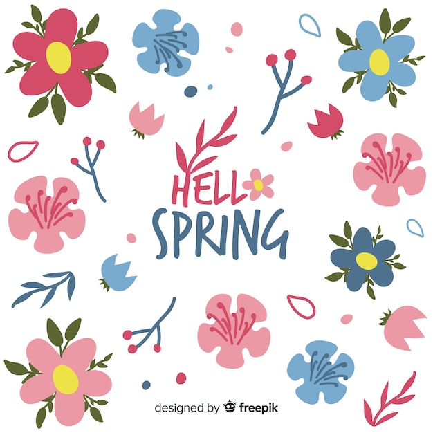 Hallo Frühlingsblumenhintergrund