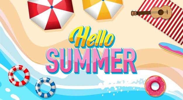 Hallo Sommer-Banner-Vorlage