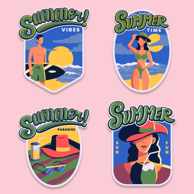 Hallo Sommer Label Label Konzept