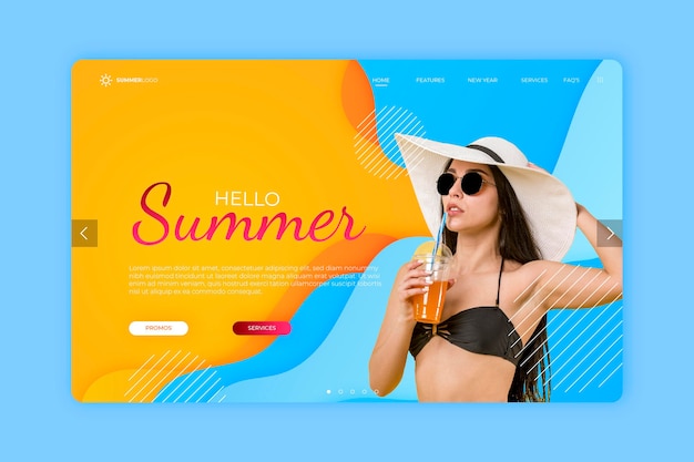 Hallo sommer landing page thema