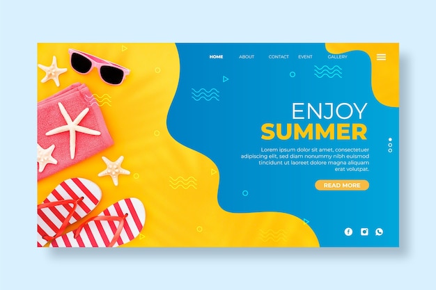 Hallo sommer landing page vorlage