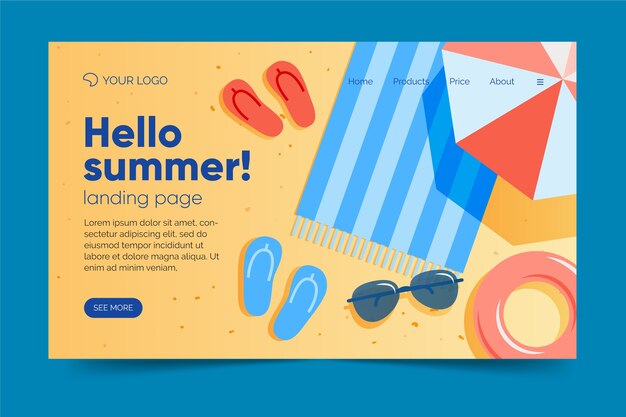 Hallo Sommer Landing Page Vorlage