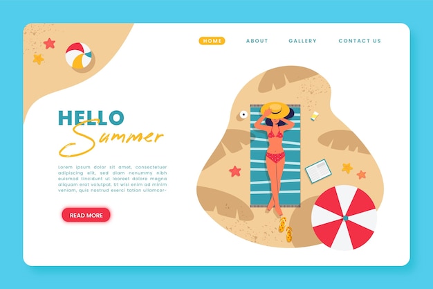 Hallo sommer landing page