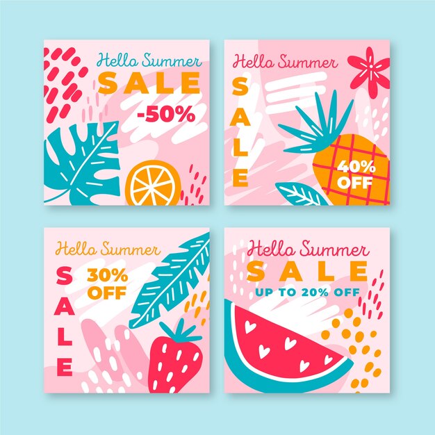 Hallo sommer sale instagram post sammlung