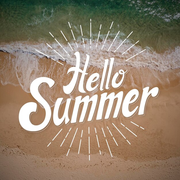 Hallo Sommerbeschriftung mit Foto