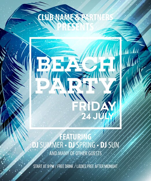 Hallo Summer Beach Party Flyer