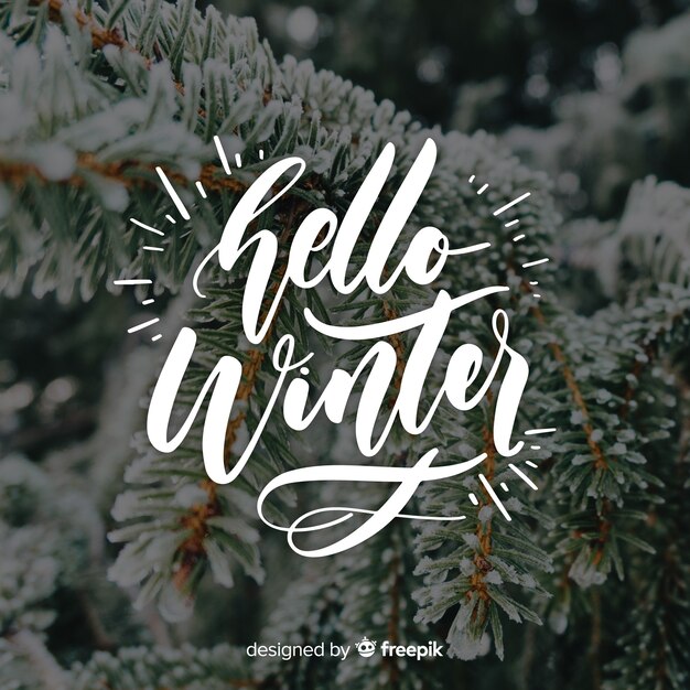 Hallo Winter Schriftzug