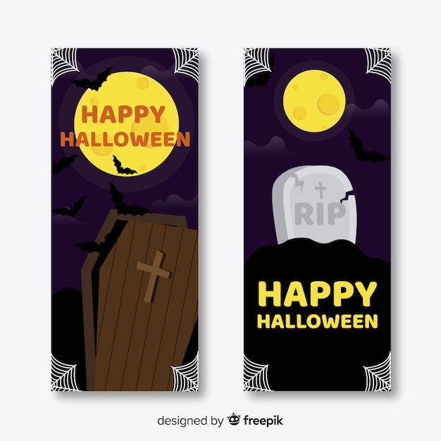 Kostenloser Vektor halloween-banner