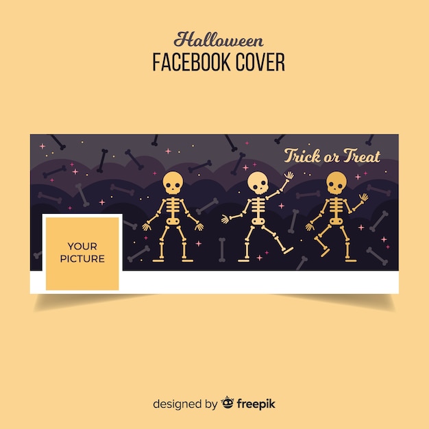 Kostenloser Vektor halloween facebook covervorlage