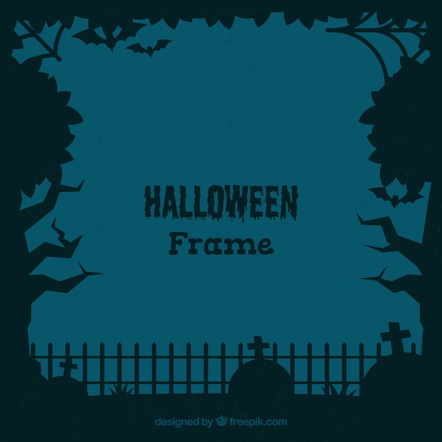 Halloween-friedhof rahmen