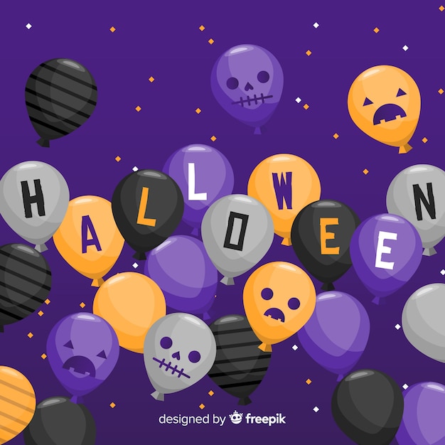 Halloween-hintergrund mit ballonen