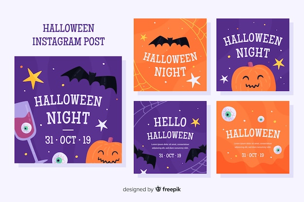 Halloween instagram beitragssammlung