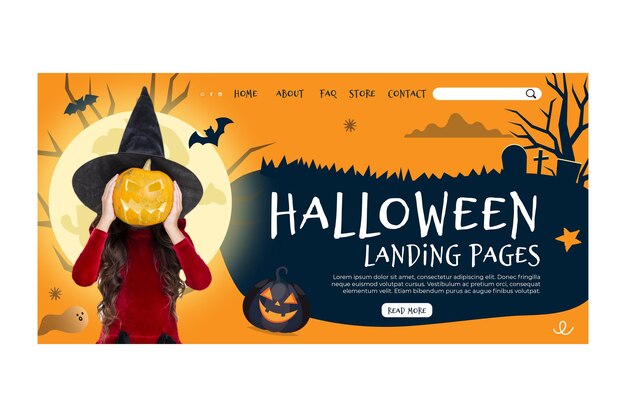 Halloween landing page konzept