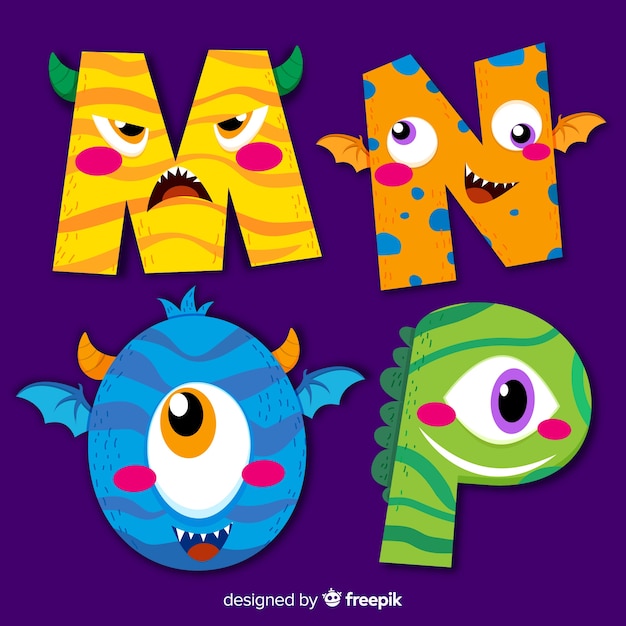 Halloween monster alphabet