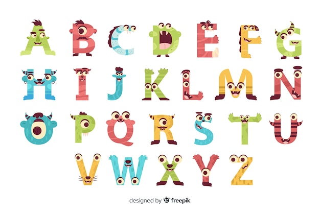 Halloween monster alphabet