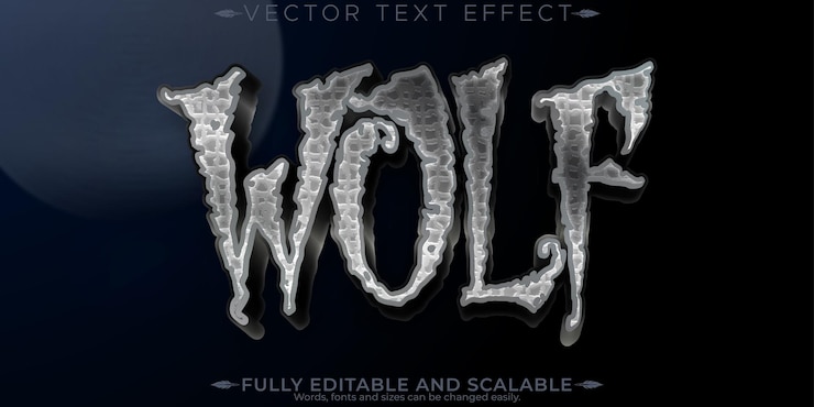 Kostenlose Vektor halloween-monster-text-effekt bearbeitbarer horror- und beängstigender text-stil