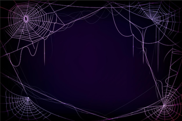 Halloween Neon Spinnennetz Hintergrund