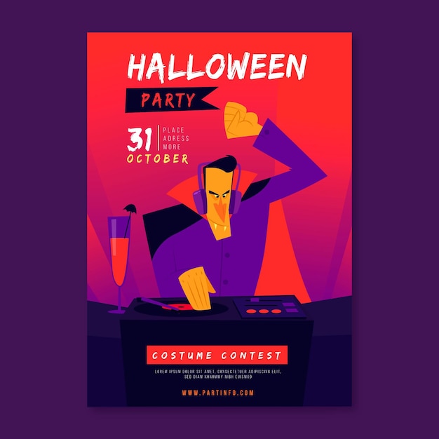 Halloween party poster vorlage